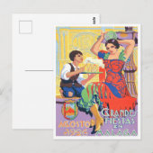 1926 Malaga Spanje vintage-reis Briefkaart (Voorkant / Achterkant)