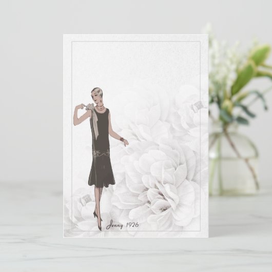 1926   Mode briefpapier Bedankkaart (Staand voorkant)