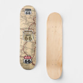 1926 New Mexico Map of Historic Route 66 Skateboard (Voorkant)