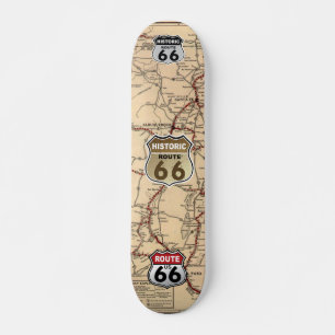 1926 New Mexico Map of Historic Route 66 Skateboard