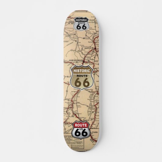 1926 New Mexico Map of Historic Route 66 Skateboard (Voorkant)