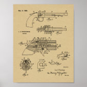 1926 Pistool Kunsttekentekening Poster (Voorkant)
