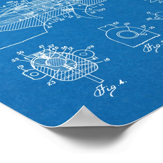 1926  Pistool Kunsttekentekening  Poster (Hoek)