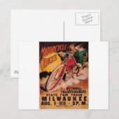 1926 Racing Poster Briefkaart (Voorkant / Achterkant)