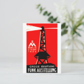 1926 Radio + Omroep Poster Briefkaart (Staand voorkant)