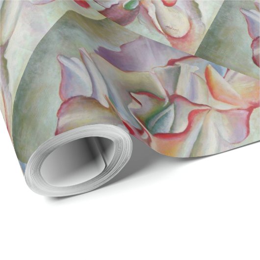 1926  roze roze erwten Georgia O'Keefe Cadeaupapier (Rol Hoek)