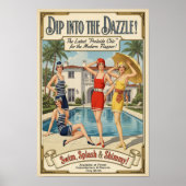 1926 Vintage Poolside Chic Zwemkleding Reclame Poster (Voorkant)