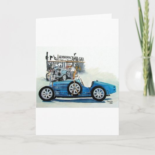 1927 35C Raceauto Kaart (Voorkant)