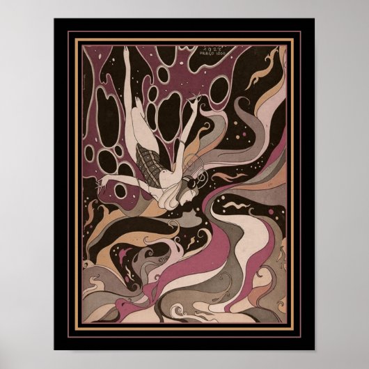 1927 Art Deco Psychedelic Fairy Print (Voorkant)