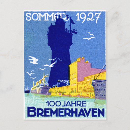 1927 Bremerhaven Duitsland Briefkaart (Voorkant)