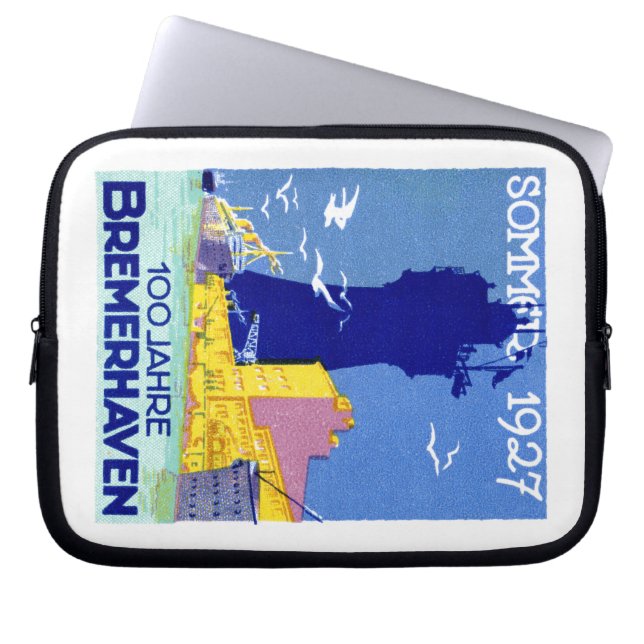 1927 Bremerhaven Duitsland Laptop Sleeve (Voorkant)
