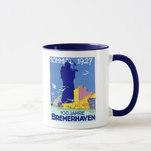 1927 Bremerhaven Duitsland Mok (Rechts)