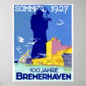 1927 Bremerhaven Duitsland Poster (Voorkant)