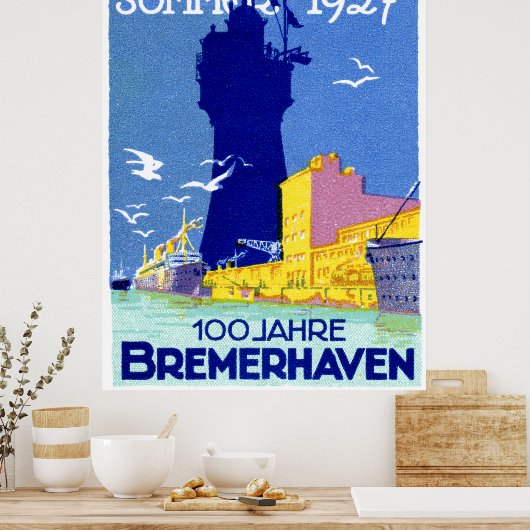 1927 Bremerhaven Duitsland Poster (Keuken)