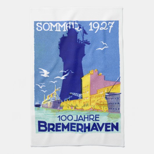 1927 Bremerhaven Duitsland Theedoek (Verticaal)