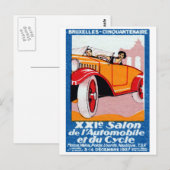 1927 Brussels Automotive Expositie Briefkaart (Voorkant / Achterkant)