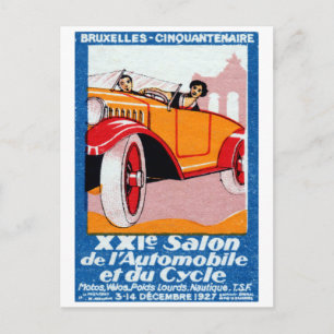 1927 Brussels Automotive Expositie Briefkaart