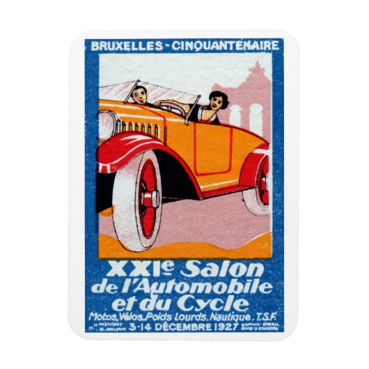 1927 Brussels Automotive Exposition Magneet (Verticaal)