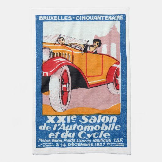 1927 Brussels Automotive Exposition Theedoek (Verticaal)