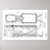 1927  Chiropractic Table Patent Art-afdrukken Poster (Voorkant)