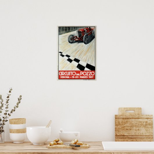 1927 Circuito del Pozzo Verona Auto Race Poster (Keuken)