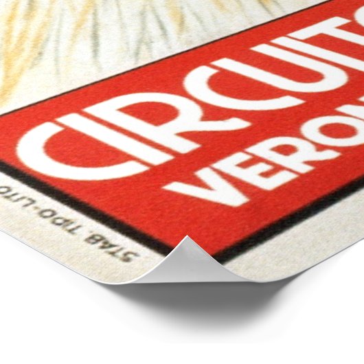 1927 Circuito del Pozzo Verona Auto Race Poster (Hoek)