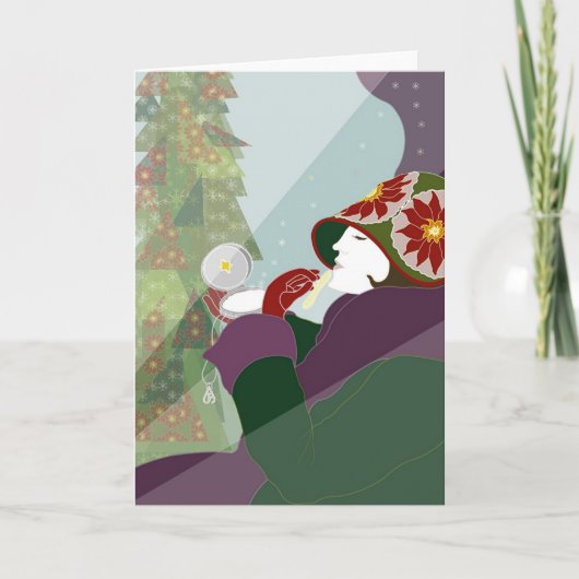 1927 de Ster van Kerstmis Feestdagen Kaart (Voorkant)