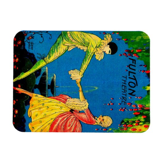 1927 Het Fulton Theater-programma dekt kunst Magneet (Horizontaal)