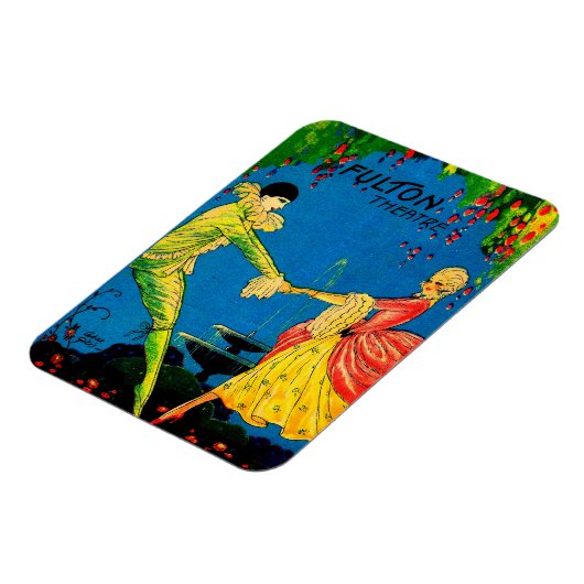 1927 Het Fulton Theater-programma dekt kunst Magneet (Linkerzijde)