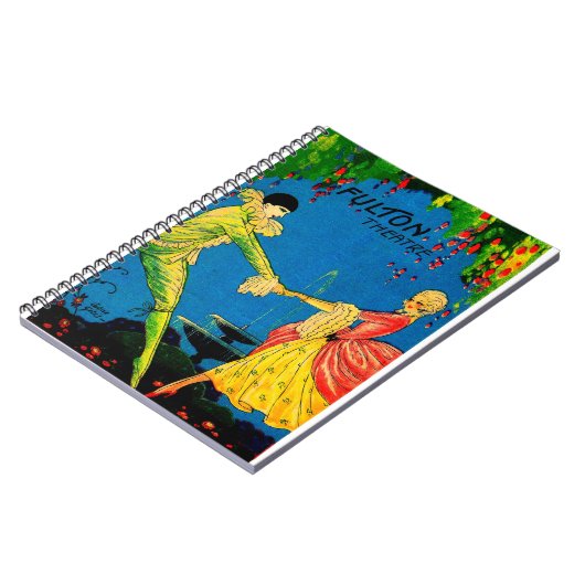 1927 Het Fulton Theater-programma dekt kunst Notitieboek (Linkerzijde)