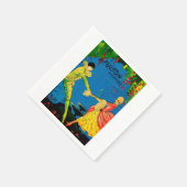 1927 Het Fulton Theater-programma dekt kunst Servetten (Hoek)