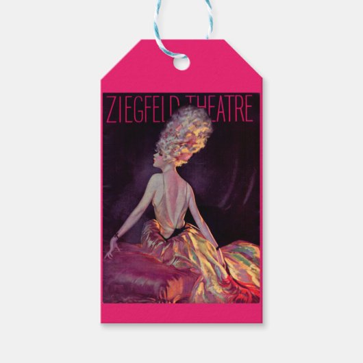 1927 Het Ziegfeld Theatre-programma omvat kunst Cadeaulabel (Voorkant)