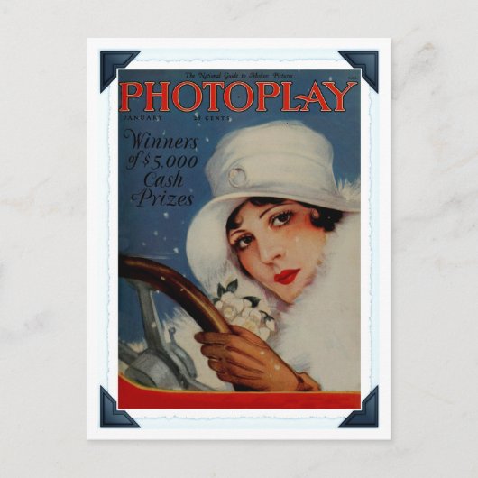  1927 Hollywood-filmmagazine cover Briefkaart (Voorkant)