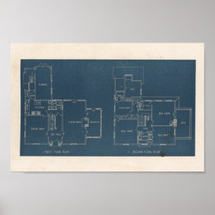 1927 House Design 10A7 Layout Print