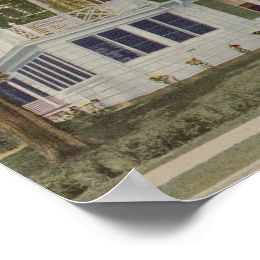  1927 House Design Print Green White (Hoek)