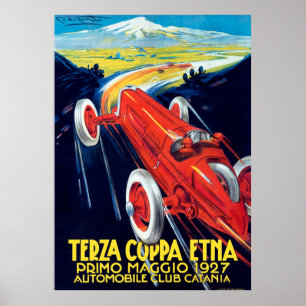 1927 ITALIË Coppa Etna Poster