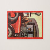 1927 Kelly-Springfield band en twee mannen met sig Legpuzzel (Horizontaal)