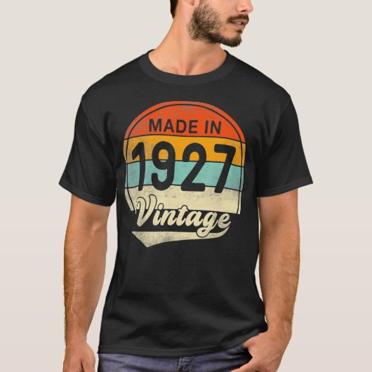 1927 Made in 1927 95th Birthday 95 Years O T-shirt (Voorkant)
