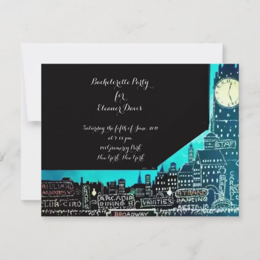 1927 New York Bachelorette Party Kaart (Voorkant)