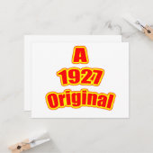 1927 Oorspronkelijk rood Kaart (Voorkant / Achterkant in situ)