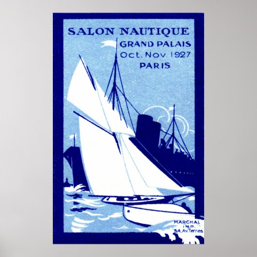1927 Paris Boat Show Poster (Voorkant)