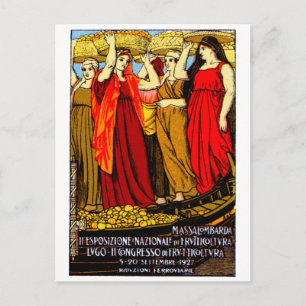 1927 Poster van de Italiaanse fruittelers Briefkaart