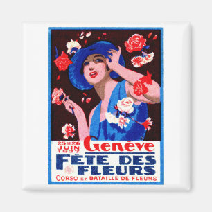 1927 Poster van het Show van Genève Magneet