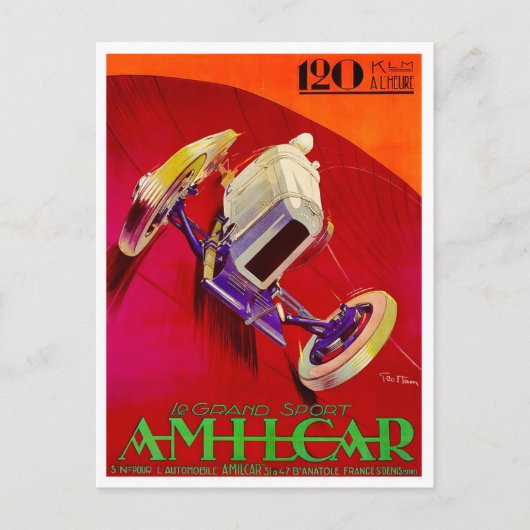 1927 races en races in Amilcar Briefkaart (Voorkant)