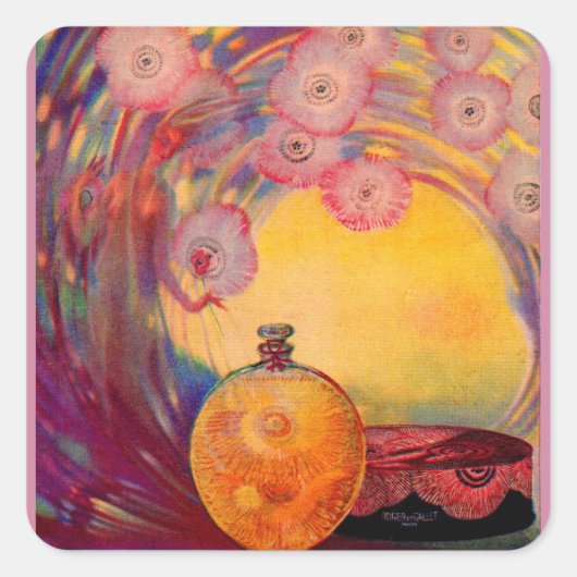 1927 Roger & Gallet parfume en Vierkante Sticker (Voorkant)