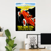 1927 Terza Coppa Etna Auto Road Rally Ad Poster (Thuiskantoor)