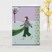 1927ICESKATING KAART (Gele Bloem)