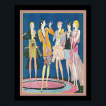 1928 Art Deco Flappers Print door Russell Patterso<br><div class="desc">Life Magazine flappers cover,  26 april 1928 door Russell Patterson.</div>