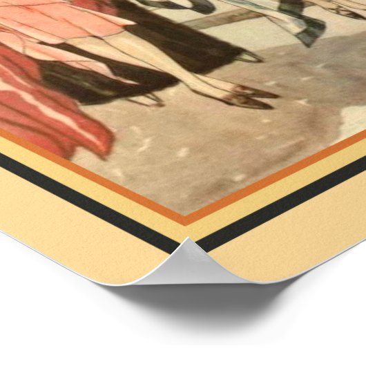 1928 Art Deco Mode Afdrukken Poster (Hoek)