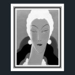 1928 Art Deco Mode Illustratie Poster<br><div class="desc">Art-Goût-Beauté Art Deco mode magazine cover in neutraal zwart,  wit en grijs. ca.1928</div>